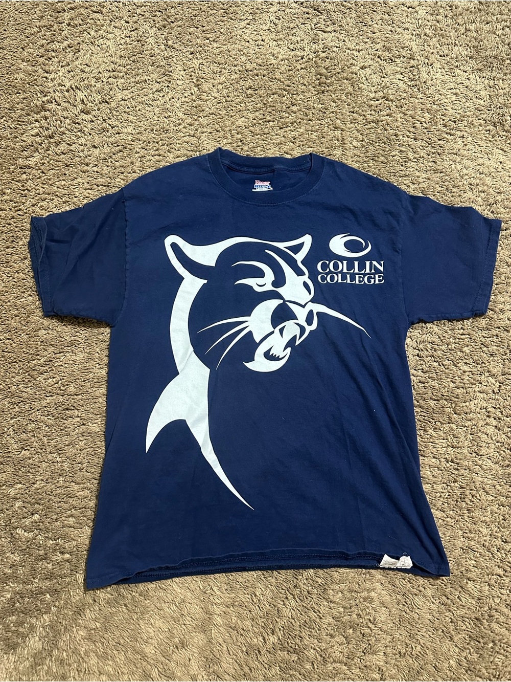 Vintage NCAA Collin College “triple blue” shirt 00s size large